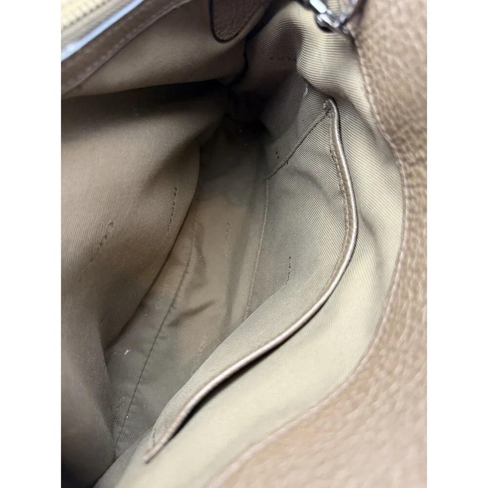 Coach Mercer Satchel Tote Bag Pebbled Leather Brown Shoulder Crossbody Purse - Picture 12 of 16